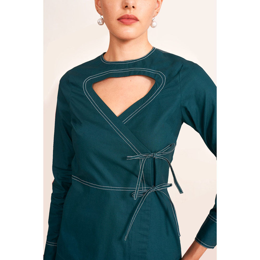 Notebook Women Teal Adrian Top with Pant Co-Ord's