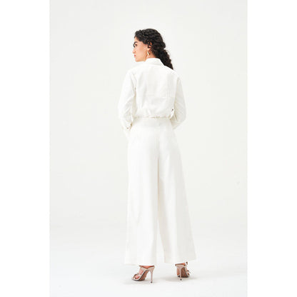 Notebook Women Ivory Anastasia Top with Pant Co-Ord's