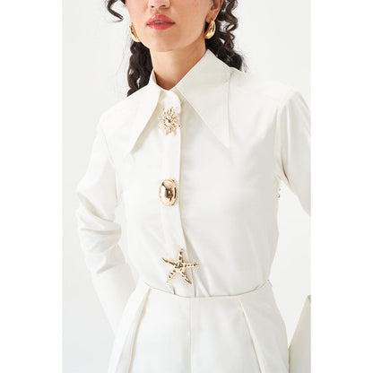 Notebook Women Ivory Anastasia Top with Pant Co-Ord's