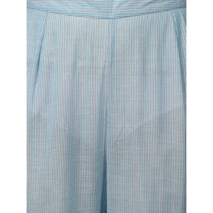 Nuhh Light Blue Colour Kurta With Hand Embroidery Pant & Inner (Set of 3)