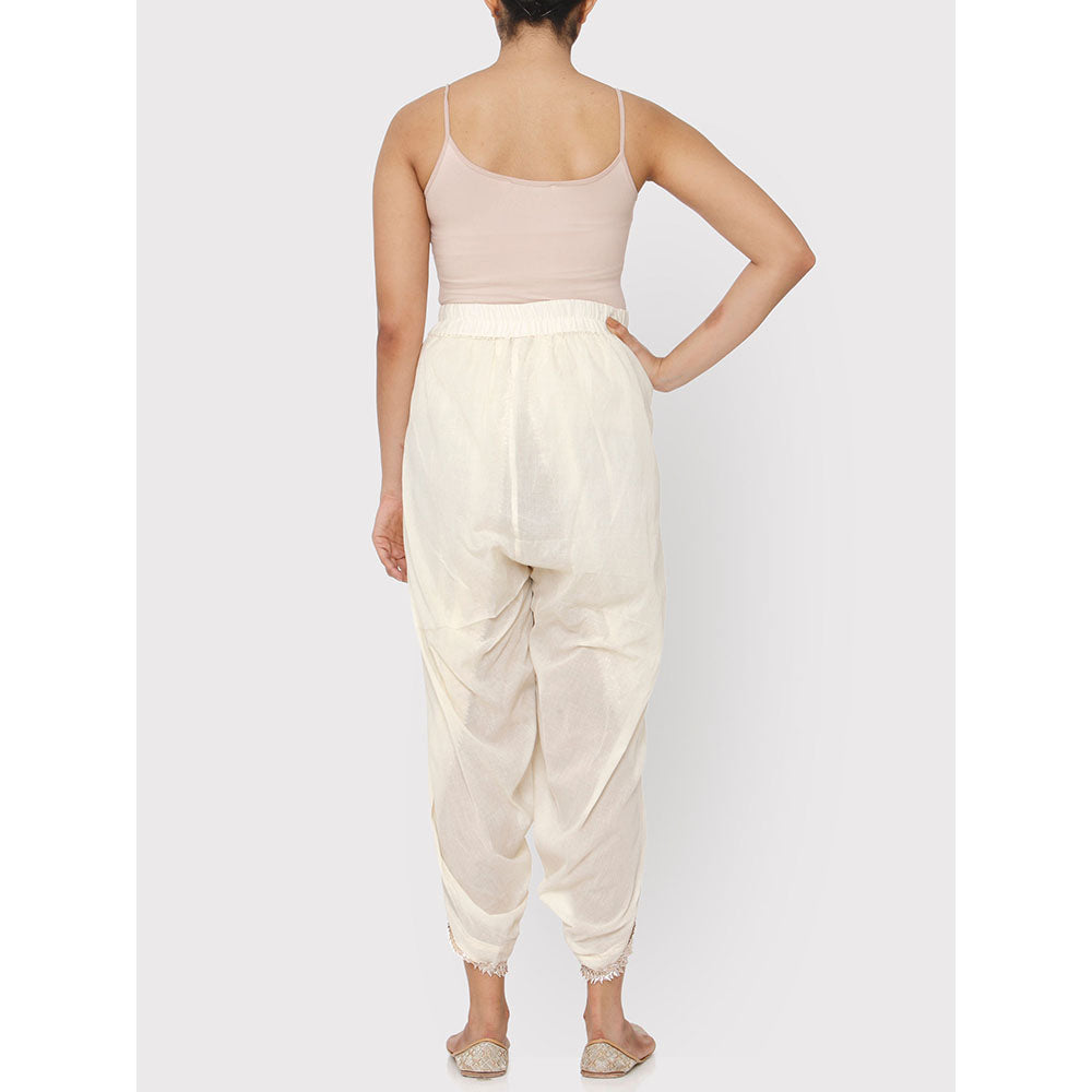Gopi Vaid Cotton Dhoti With Gota At Hem - Customisable