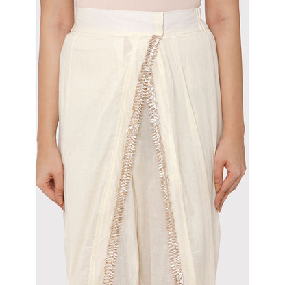 Gopi Vaid Cotton Dhoti With Gota At Hem - Customisable