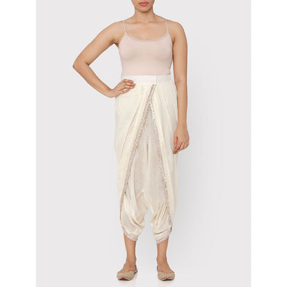 Gopi Vaid Cotton Dhoti With Gota At Hem - Customisable