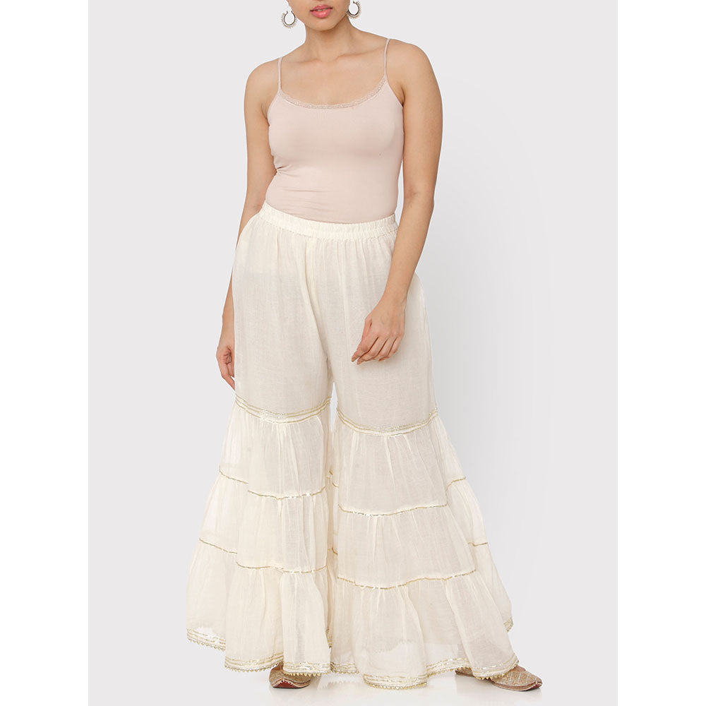 Gopi Vaid Mulmul Sharara With Gota Work - Customisable