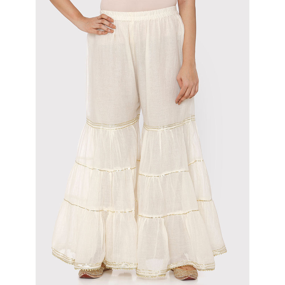 Gopi Vaid Mulmul Sharara With Gota Work - Customisable