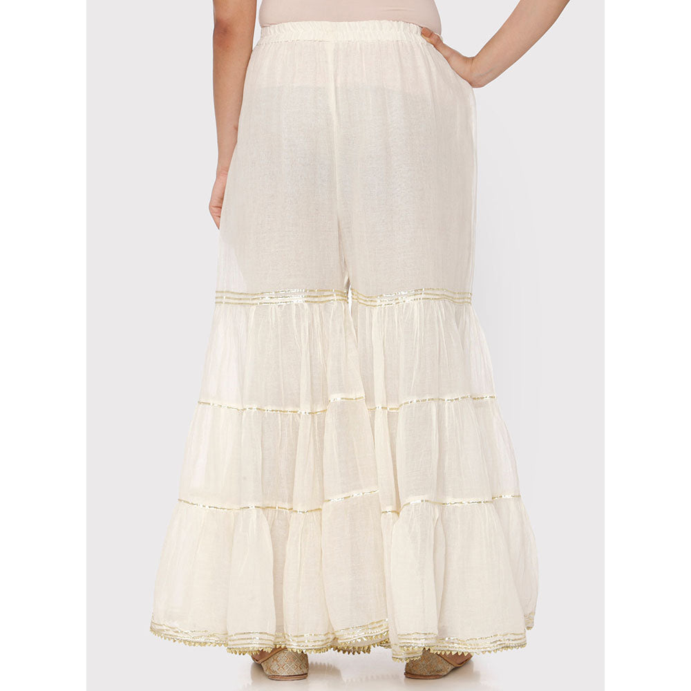 Gopi Vaid Mulmul Sharara With Gota Work - Customisable