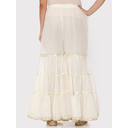 Gopi Vaid Mulmul Sharara With Gota Work - Customisable