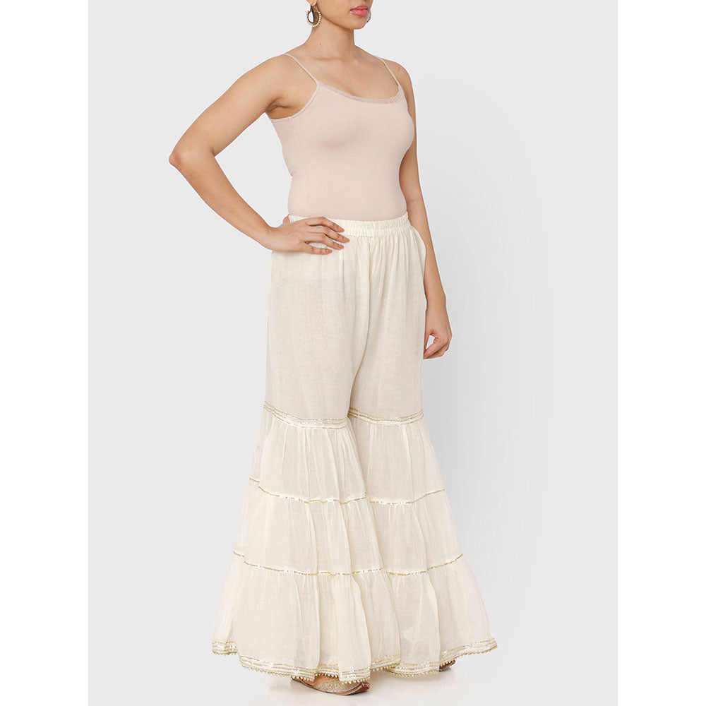 Gopi Vaid Mulmul Sharara With Gota Work - Customisable