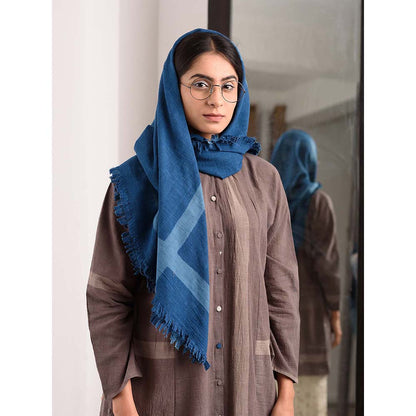 JAYATI GOENKA Blue Solid Scarf