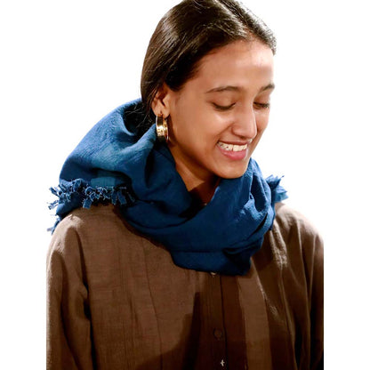 JAYATI GOENKA Blue Solid Scarf