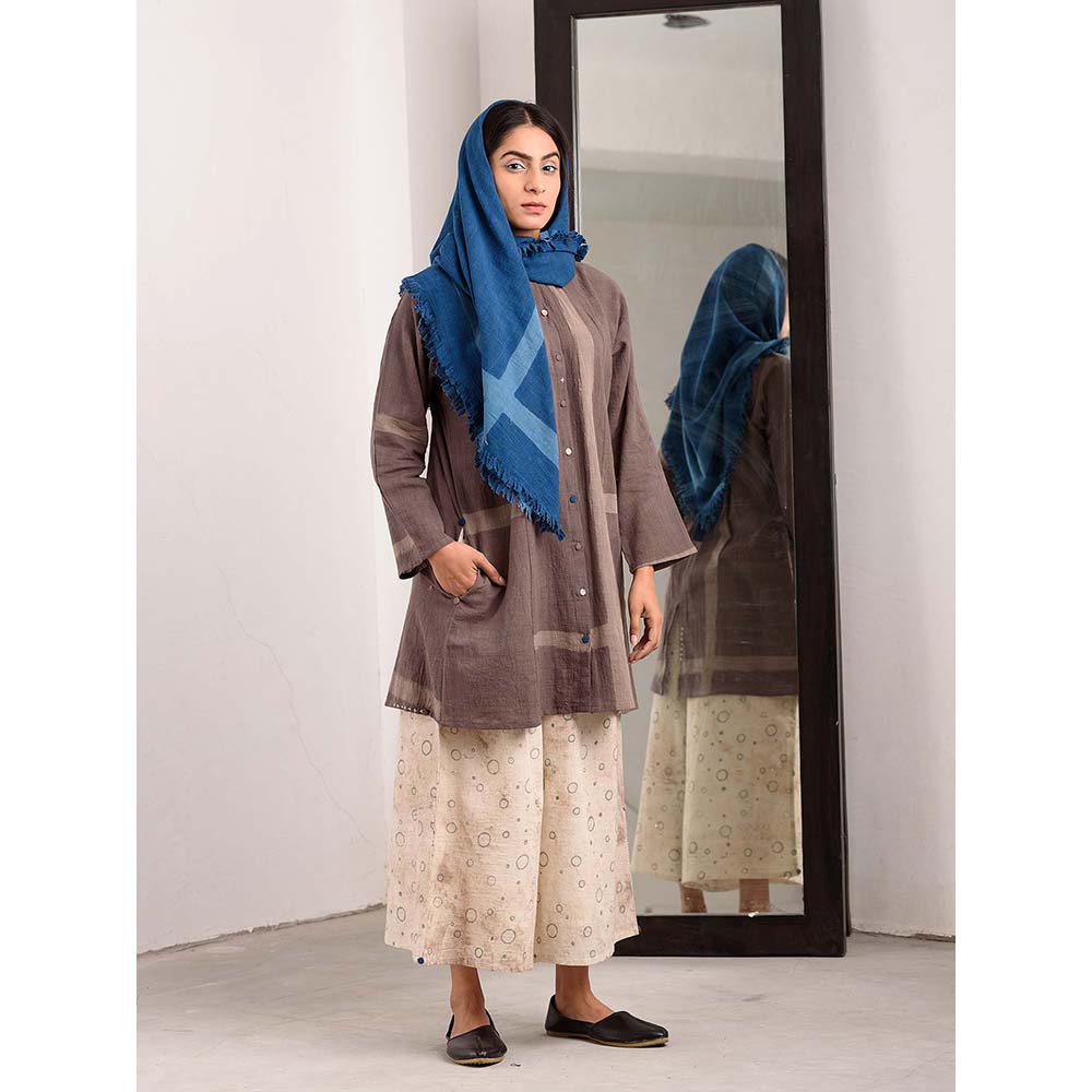 JAYATI GOENKA Blue Solid Scarf