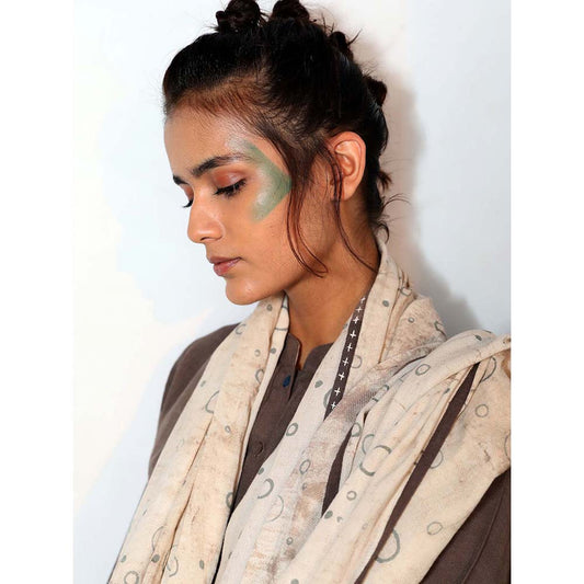 JAYATI GOENKA Beige Printed Stole