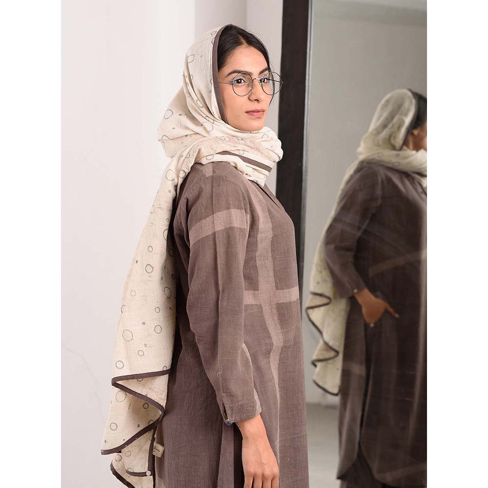 JAYATI GOENKA Beige Printed Stole