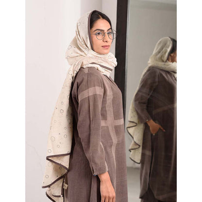 JAYATI GOENKA Beige Printed Stole