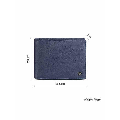 Lapis Bard Blue Stanford Bi-Fold Wallet With Coin Pouch