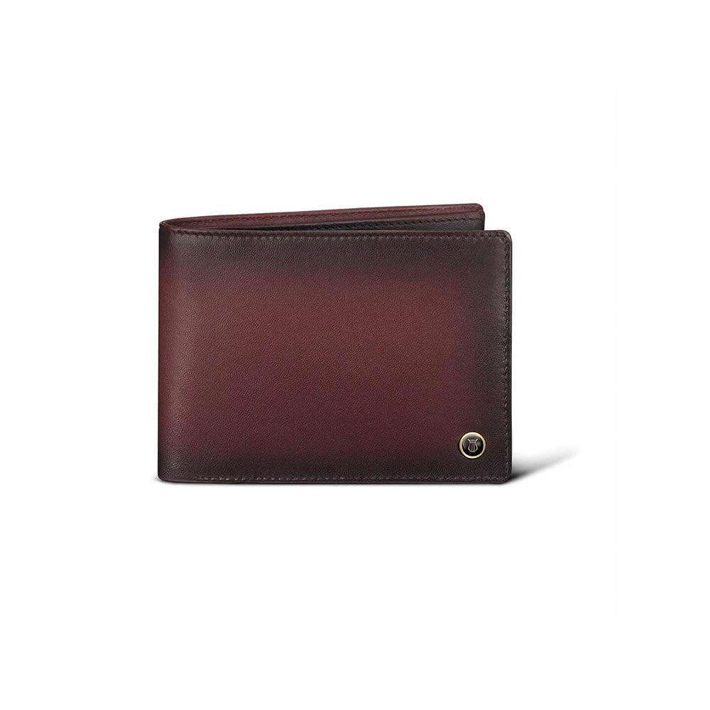 Lapis Bard Red Ducorium Bi-Fold Wallet With Coin Pocket