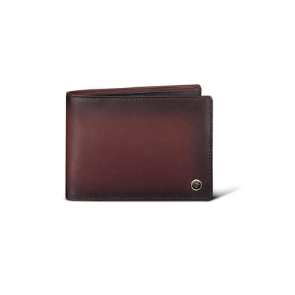 Lapis Bard Red Ducorium Bi-Fold Wallet With Coin Pocket