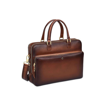 Lapis Bard Brown Ducorium Dorchester 14Inch Laptop Business Bag
