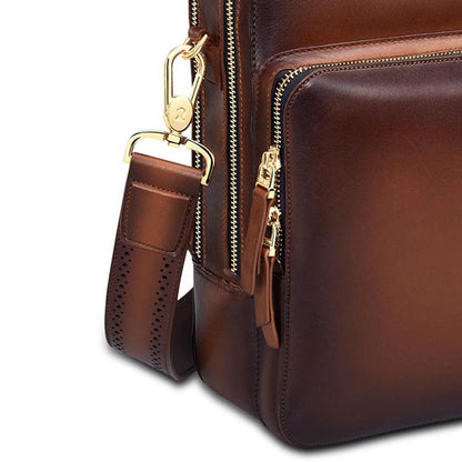 Lapis Bard Brown Ducorium Dorchester 14Inch Laptop Business Bag