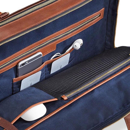 Lapis Bard Brown Ducorium Dorchester 14Inch Laptop Business Bag