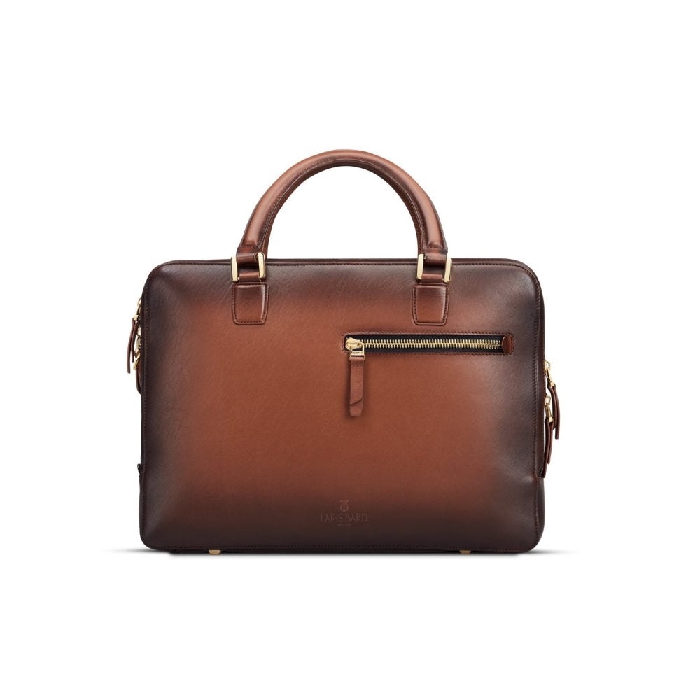Lapis Bard Brown Ducorium Chester Slim 14Inch Laptop Business Bag