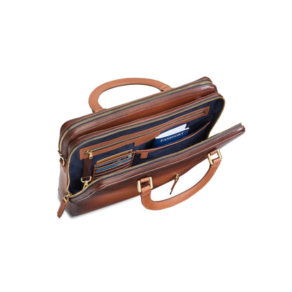 Lapis Bard Brown Ducorium Chester Slim 14Inch Laptop Business Bag