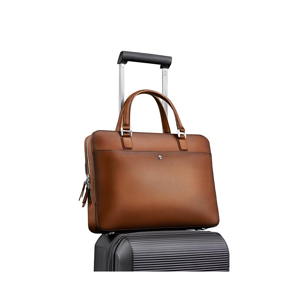 Lapis Bard Ducorium Spencer 14-inch Slim Laptop Business Bag Cognac
