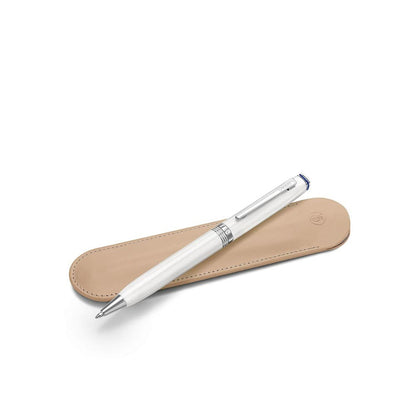 Lapis Bard Contemporary Ballpoint Pen - Pearl with Chrome Trim