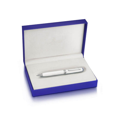 Lapis Bard Contemporary Ballpoint Pen - Pearl with Chrome Trim