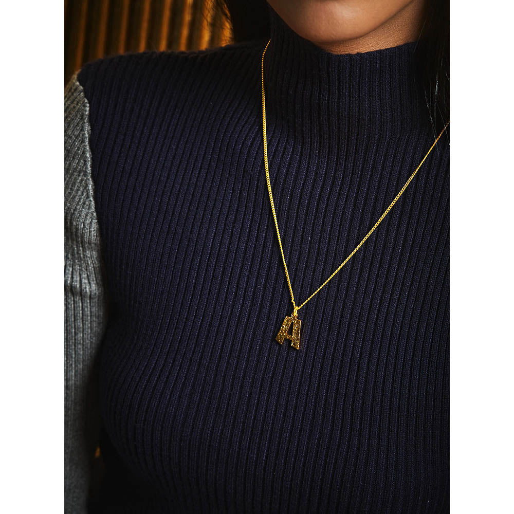 MNSH Minimalistic Initial A Necklace
