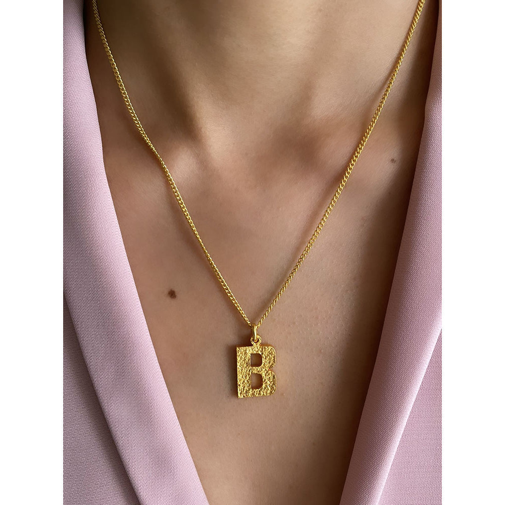 MNSH Minimalistic Initial B Necklace