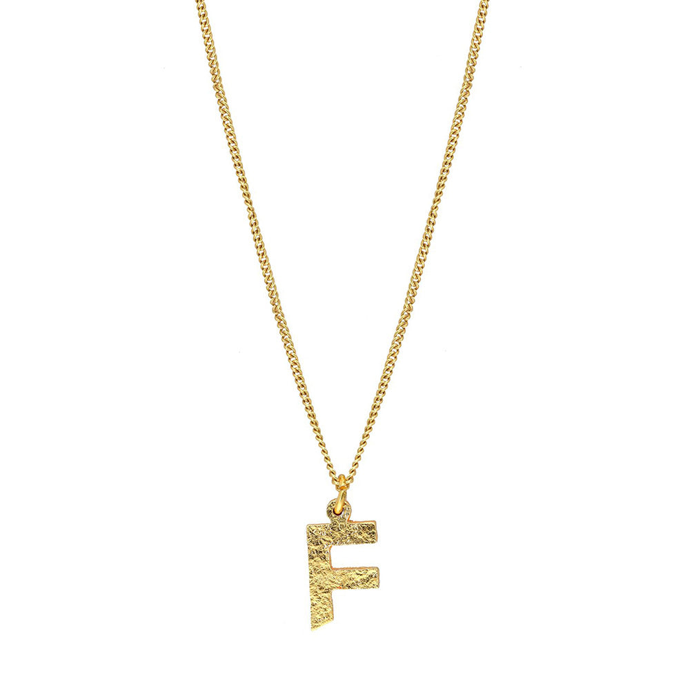 MNSH Minimalistic Initial F Necklace