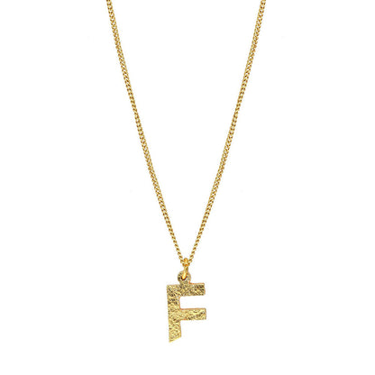 MNSH Minimalistic Initial F Necklace
