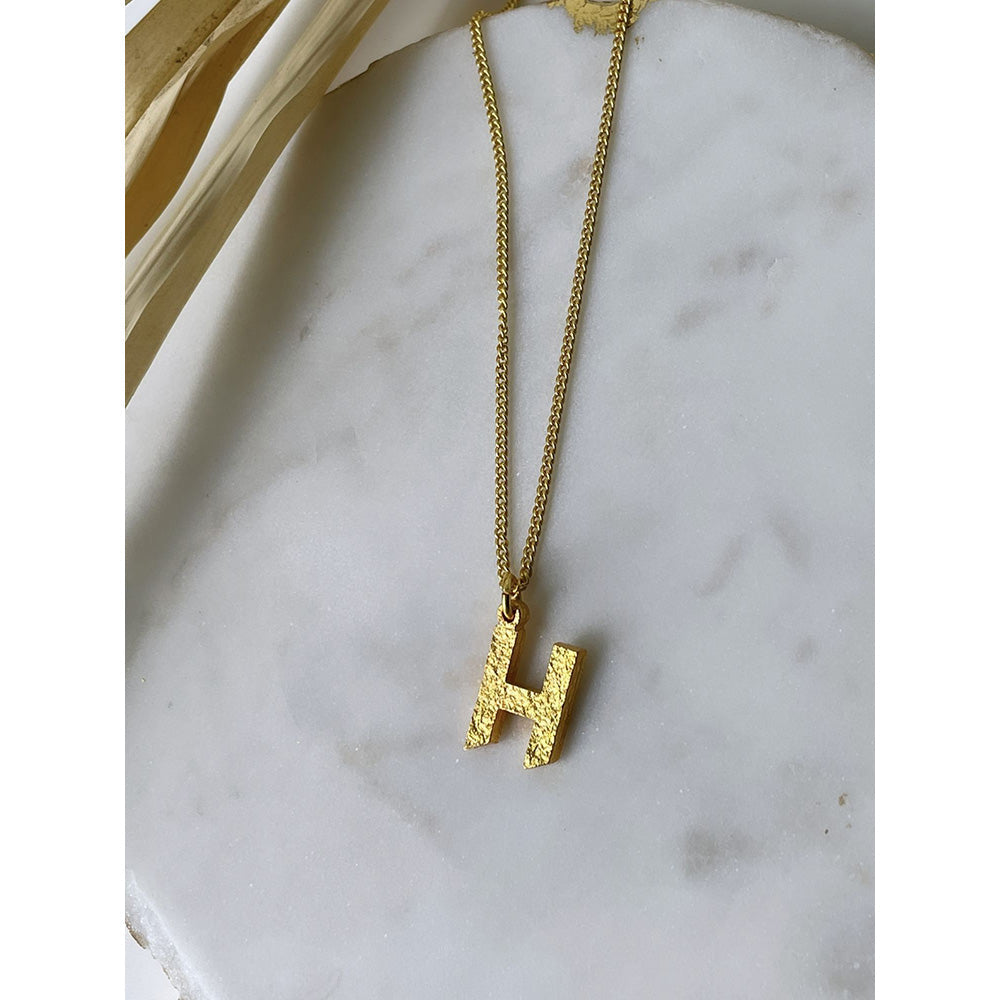 MNSH Minimalistic Initial H Necklace