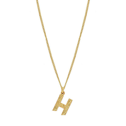 MNSH Minimalistic Initial H Necklace