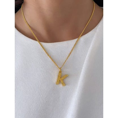 MNSH Minimalistic Initial K Necklace