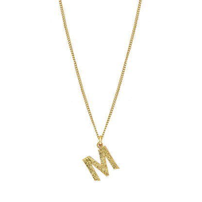 MNSH Minimalistic Initial M Necklace