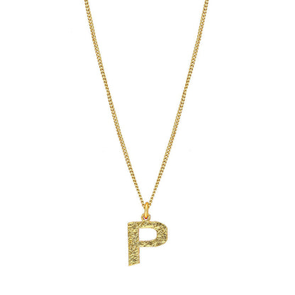 MNSH Minimalistic Initial P Necklace