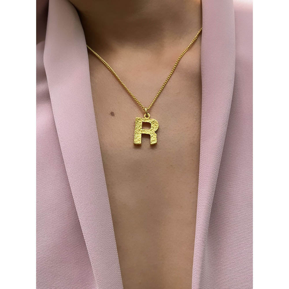MNSH Minimalistic Initial R Necklace