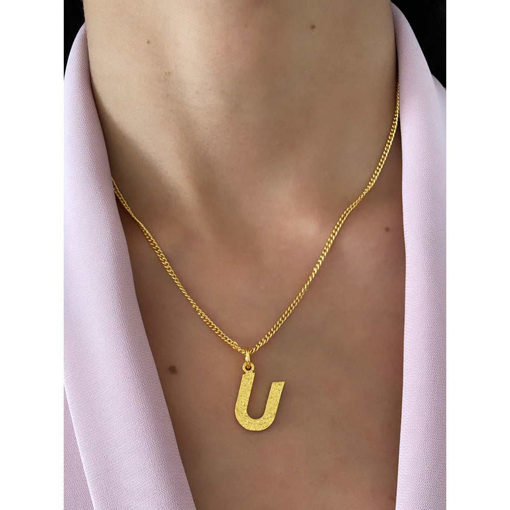 MNSH Minimalistic Initial U Necklace