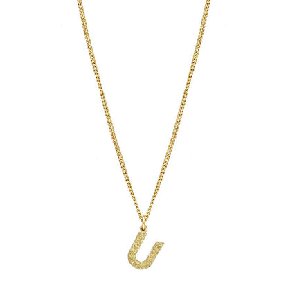 MNSH Minimalistic Initial U Necklace