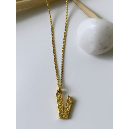 MNSH Minimalistic Initial V Necklace
