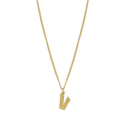 MNSH Minimalistic Initial V Necklace