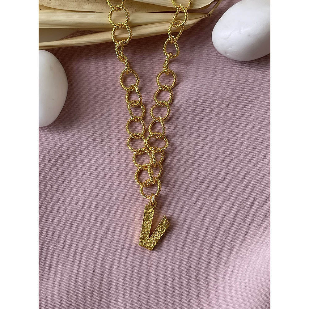 MNSH Signature Initial V Necklace