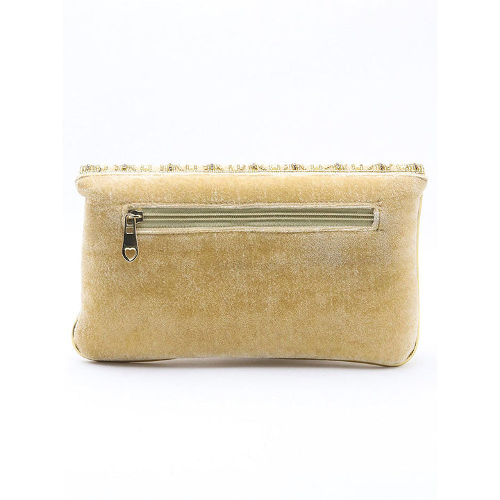 Odette Beige Brown Beads And Faux Pearl Sling Bag