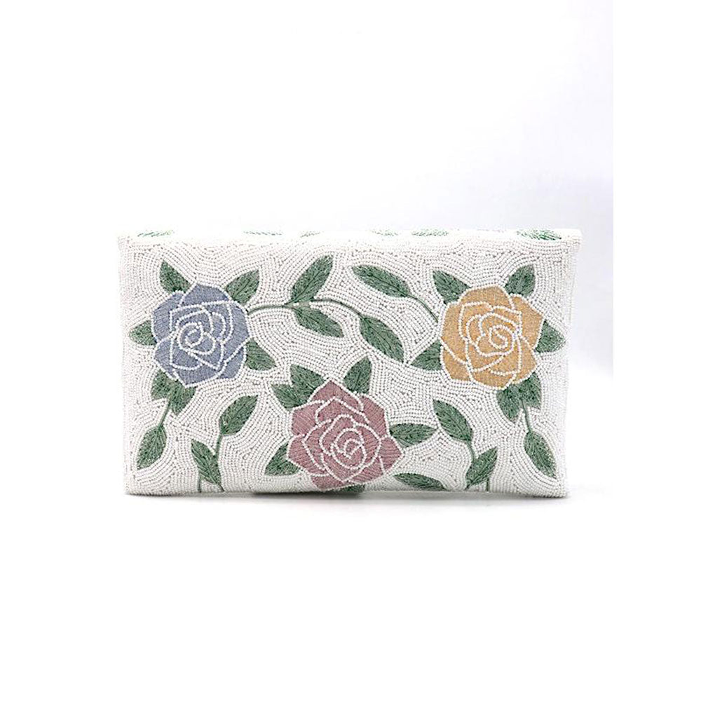 Odette Retro Style Rose Clutch