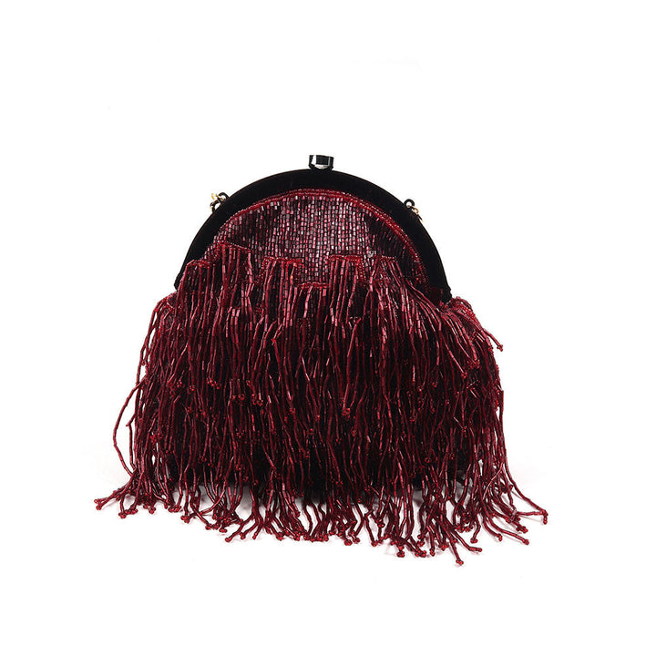 Odette Maroon Pleasing Tassel Batuwa