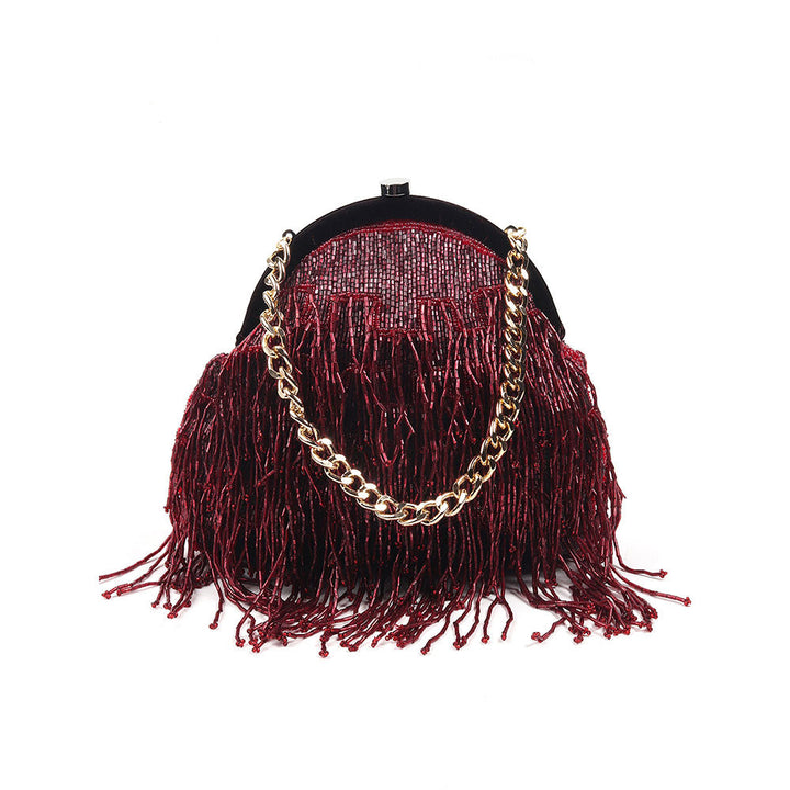 Odette Maroon Pleasing Tassel Batuwa