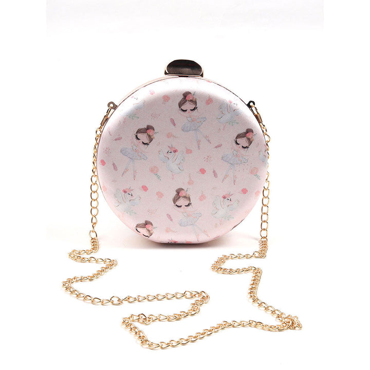 Odette Powder Pink Round Clutch