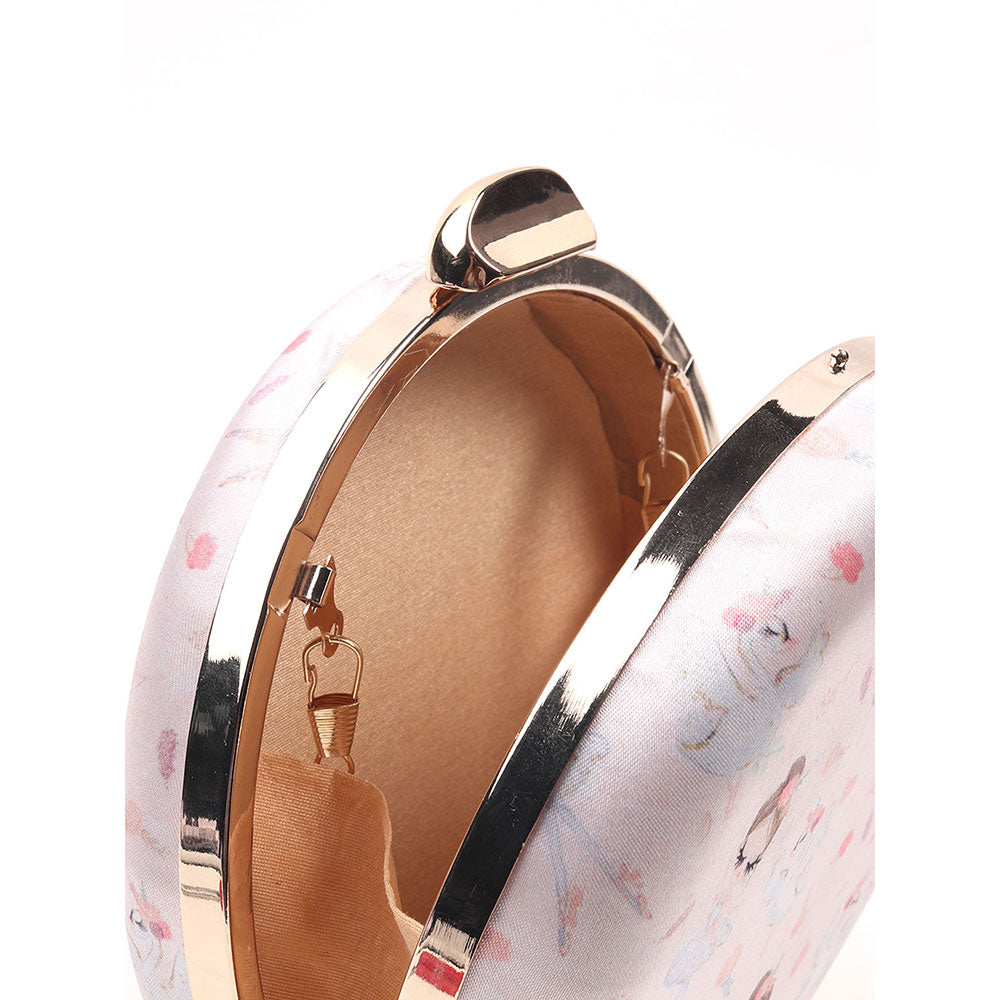 Odette Powder Pink Round Clutch